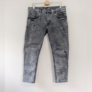 Philipp Plein Grey Distressed Skinny‎ Jeans 36x34